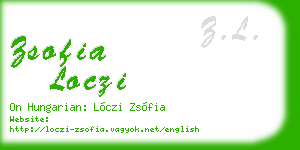 zsofia loczi business card