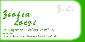 zsofia loczi business card